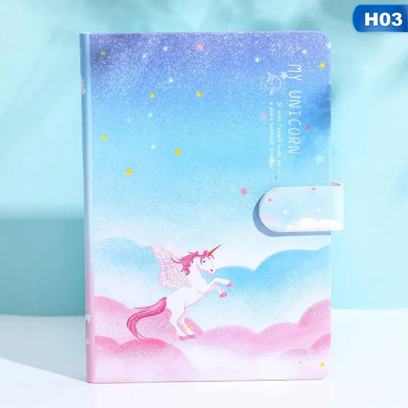 Kawaii Dream Единорог выстроенный планировщик Магнитная кнопка записная книжка ежемесячный недельный для планирования расписания школьные принадлежности - Цвет: H03