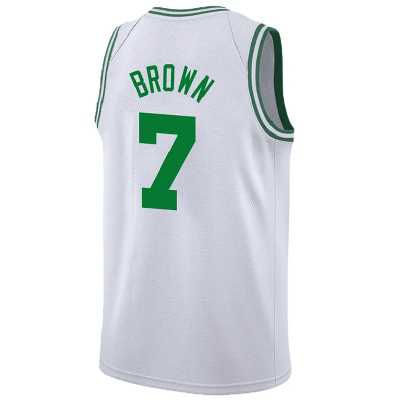 11 Kyrie Irvingly 0 Jayson Tatum JERSEY 20 Gordon hayard 7 Jaylen коричневые баскетбольные майки города - Цвет: 2018 NEW