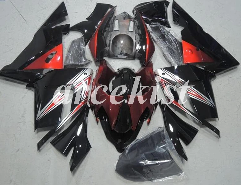 ABS мотоцикл Полный обтекатели комплект подходит для Kawasaki Ninja ZX10R 2004 2005 04 05 10R Обтекатель тела набор красный черный