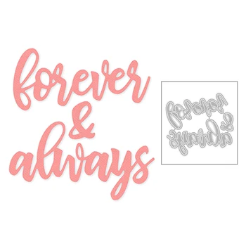 

2020 New Sentiment English Words Always and Boreves Metal Cutting Dies For DIY Scrapbooking Greeting Card Paper Making no stamps