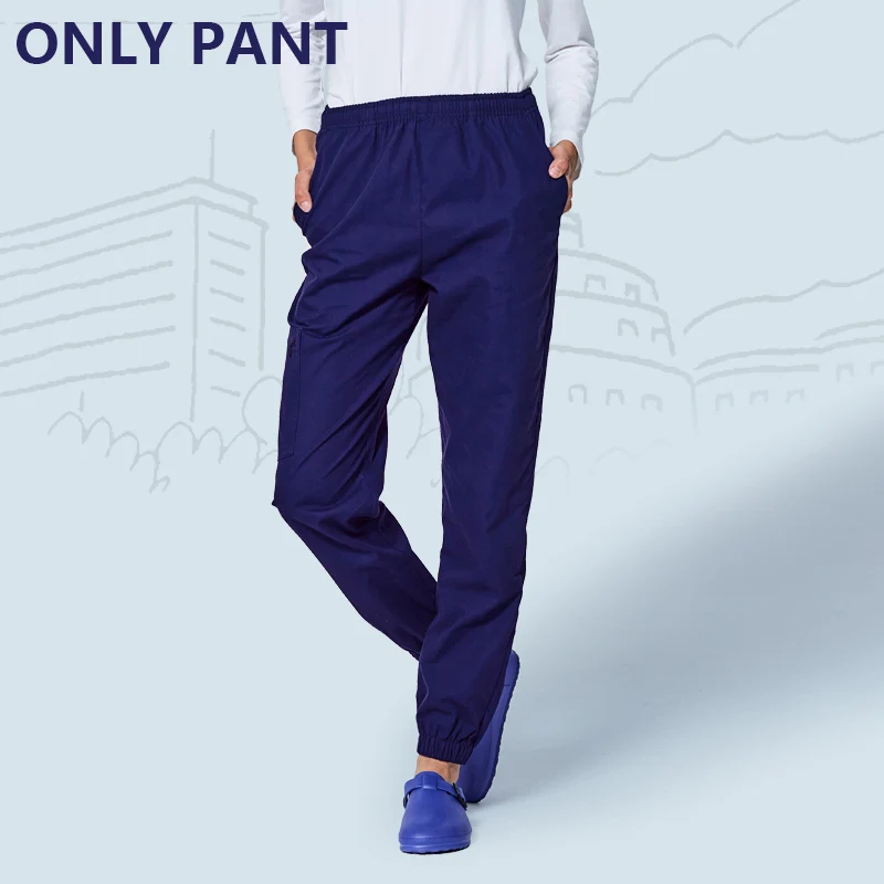 Scrub Pant Темно-синяя Больничная униформа медсестры набор инструментов для медицинской обработки спецодежды для женщин и мужчин V шеи ветеринарная Спецодежда доктор или костюмы - Цвет: Scrub Pant