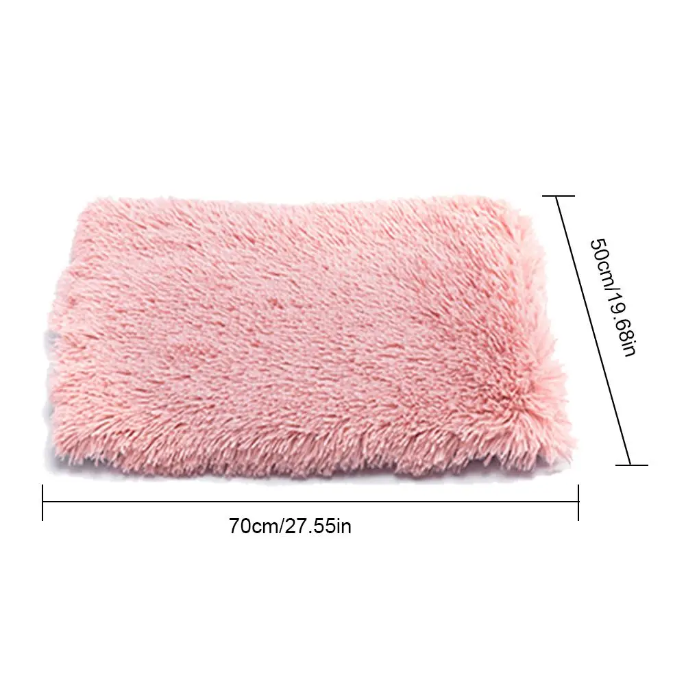 Pet Long Plush Bed Dog Cat Blankets Fluffy Mats Soft Thin Covers For Large Dogs Solid Cats Mattress Blanket