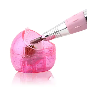 

Nail Art Drill Grinding Head Cleaning Brush Plastic Portable Cleaner Dual Brush Box Manicure Tool
