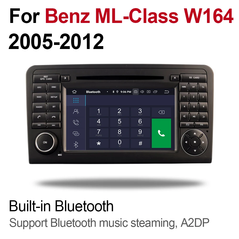  4GB android 9.0 car dvd player for Mercedes Benz ML320 ML350 W164 2005~2012 NTG Multimedia GPS Navi