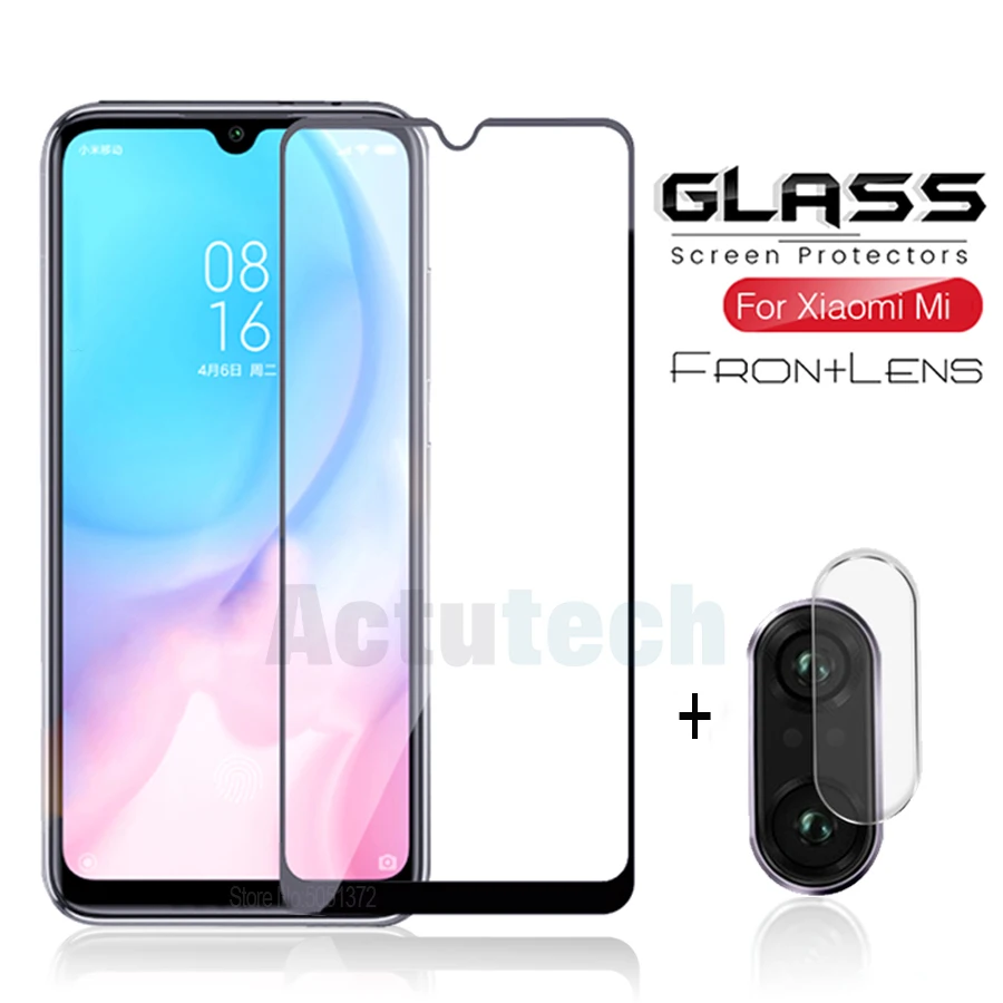 2-в-1 защита стекла для объектива камеры Mi 9 Lite Закаленное стекло пленка Xiaomi SE