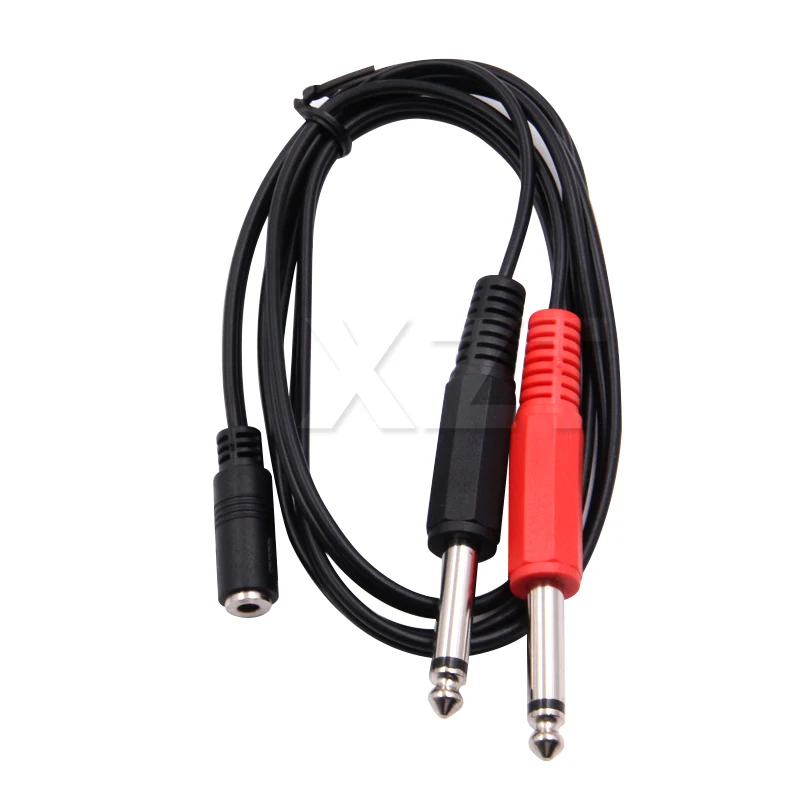 

Audio Cable 3.5mm to Double 6.35mm Splitter Aux Cable 2 mono 6.5 Jack to 3.5 Male for Phone to Mixer Amplifier Speaker 6.35