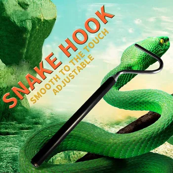 

100cm-29cm Snake Hook Retractable Professional Snake Catching Tool Reptiles Stainless Steel Hook Accessories