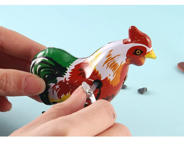 Classic Hot Selling Memories Childhood Nostalgia Winding Wind-up Toy Algam Cock Stall Toy CHILDREN'S Toy