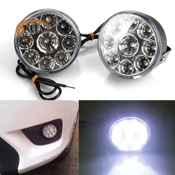 

2PCS 9W 9LED DRL Round Car Fog Lamp 12v White Driving Led Daytime Running Lights LED Super bright Head Light Waterproof
