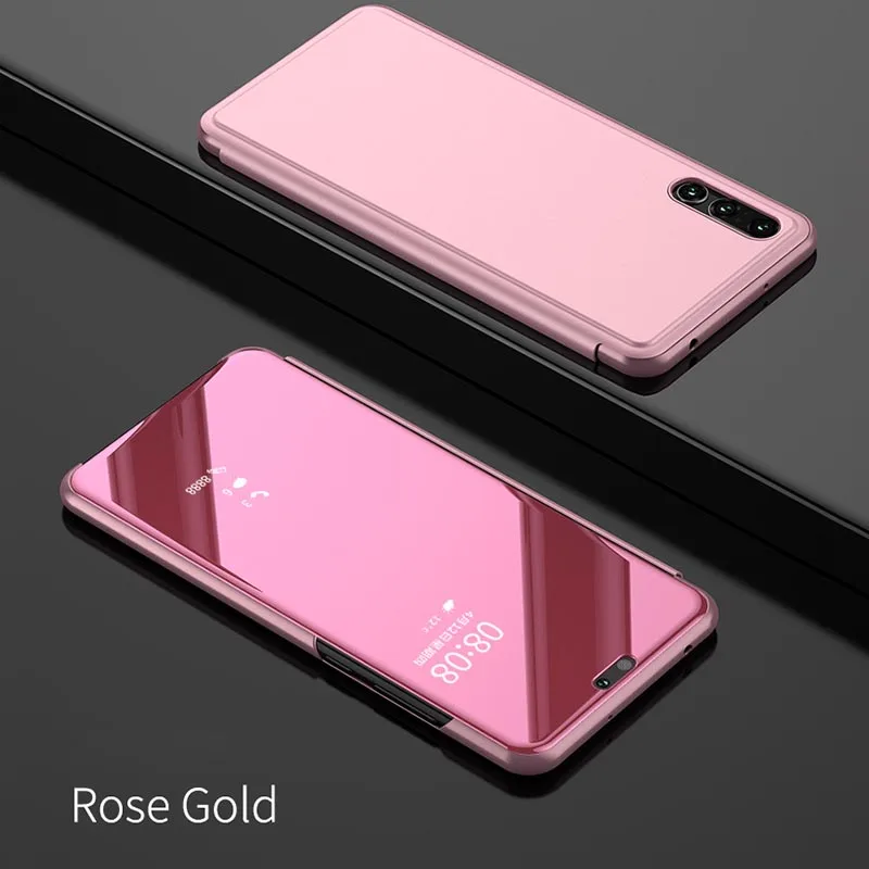 Розовый Mi rror Флип Прозрачный чехол для Xiaomi mi 6 красный mi Note 5A 5 Plus чехол для смартфона Черный Синий Золотой Розовый Фиолетовый мобильный чехол - Цвет: Розовый