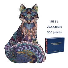 Puzzle en bois 3D animaux mystérieux, boîte cadeau Boutique emballage cadeau pour adultes enfants fabuleux jouets Montessori cadeau