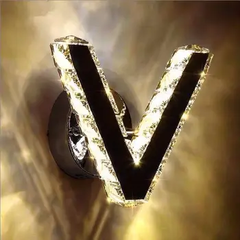 

V-shaped wall lamp nightstand light LED crystal wall light simple modern creative lamp staircase aisle lamps LM5211556py