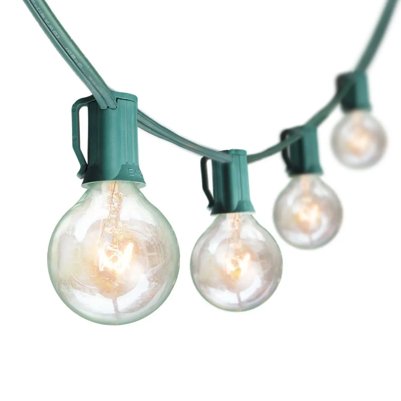

G40 Lights with Tungsten Filament Clear Light 10 Lamp Courtyard Holiday Decorations Lighting Chain And Europe British Regulatory