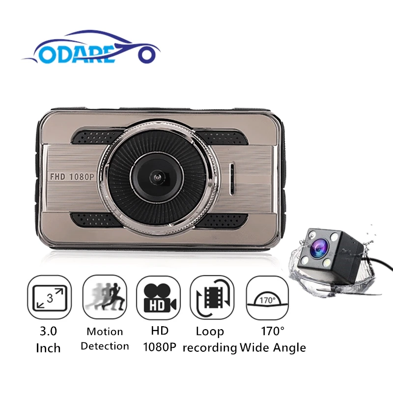 Odare HD 1080P 3 0 дюймов 170 градусов видеорегистратор WiFi Full Автомобильный Камера