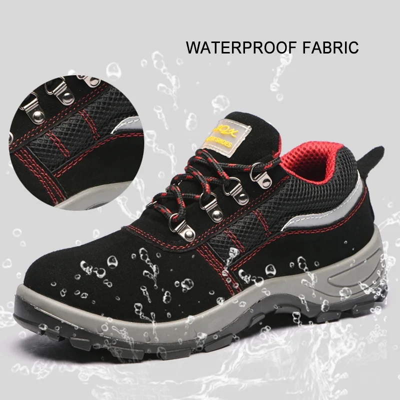 Nice Work Safety Boots Men Shoes Steel Toe Work Shoes Anti Piercing Safety Shoes Men Work Boots Construction Protective Shoes
