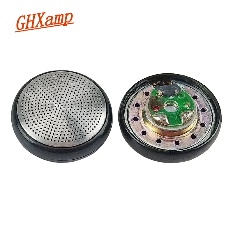 GHXAMP 15.4mm Subwoofer Headphone Original NEW Metal Surface Unit Earphone DIY Accessories 32ohm 2pcs | Электроника