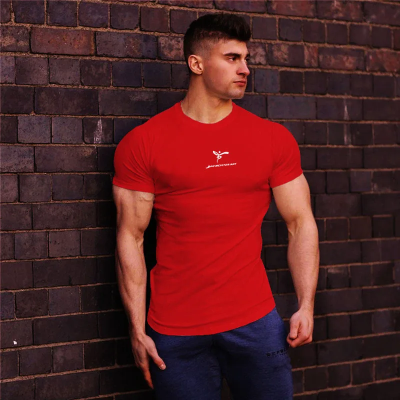 Компрессионная футболка для бега спорта Мужская суперэластичная быстросохнущая