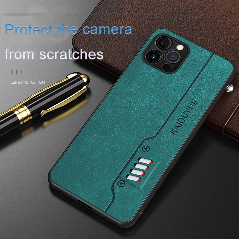 

Leather Case For iPhone 11 12 Pro Max XR XS Max X 8 7 6S Plus Case Original Shockproof Ultra Light Back Cover For iPhone 12 Pro