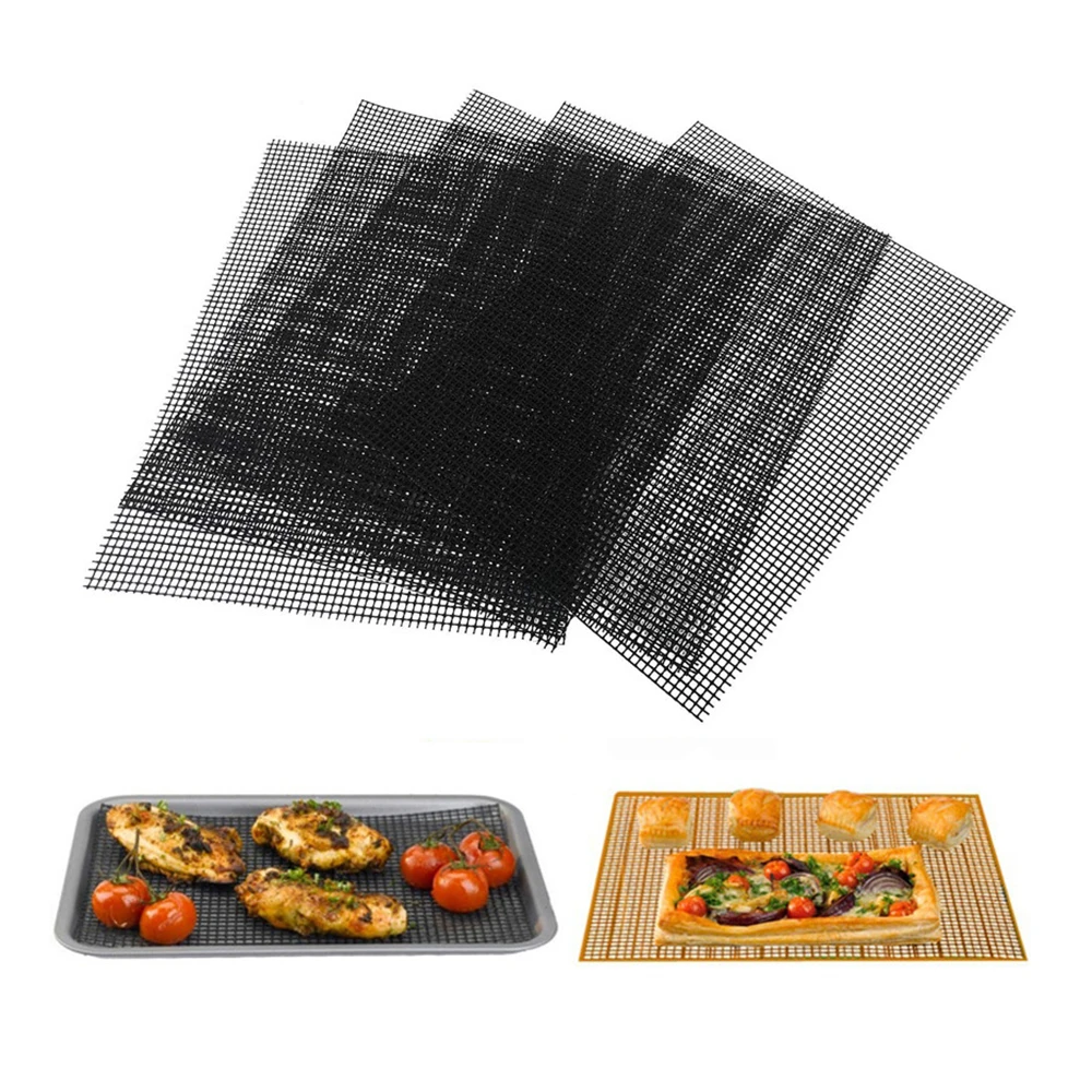 

Non-stick BBQ Mesh Grilling Mat Barbecue Baking Pad Reusable Mat for Outdoor Picnic Cooking BBQ Grill Accessories 2pcs/lot