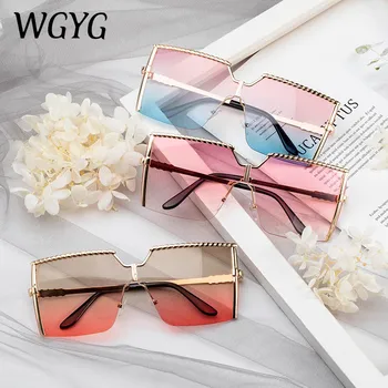 

Brand windproof designer new luxury retro frameless sunglasses classic gradient sunglasses fashion glasses UV400