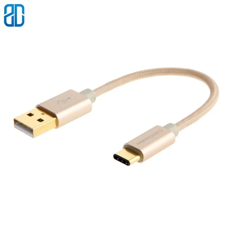 Кабель USB C кабель A совместимый с MacBook(Pro) Galaxy S10 S9 OnePlus 6 6T и т. д. 15 см/золотой