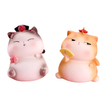 

Cute Cat Resin Decorations Home Wedding Birthday Gift Desktop Creative Decorations Animal Ornament