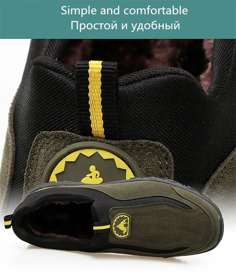 Мужские ботинки на меху; коллекция года; теплые зимние ботинки; мужские зимние ботинки; Рабочая обувь; Мужская обувь; модные резиновые ботильоны