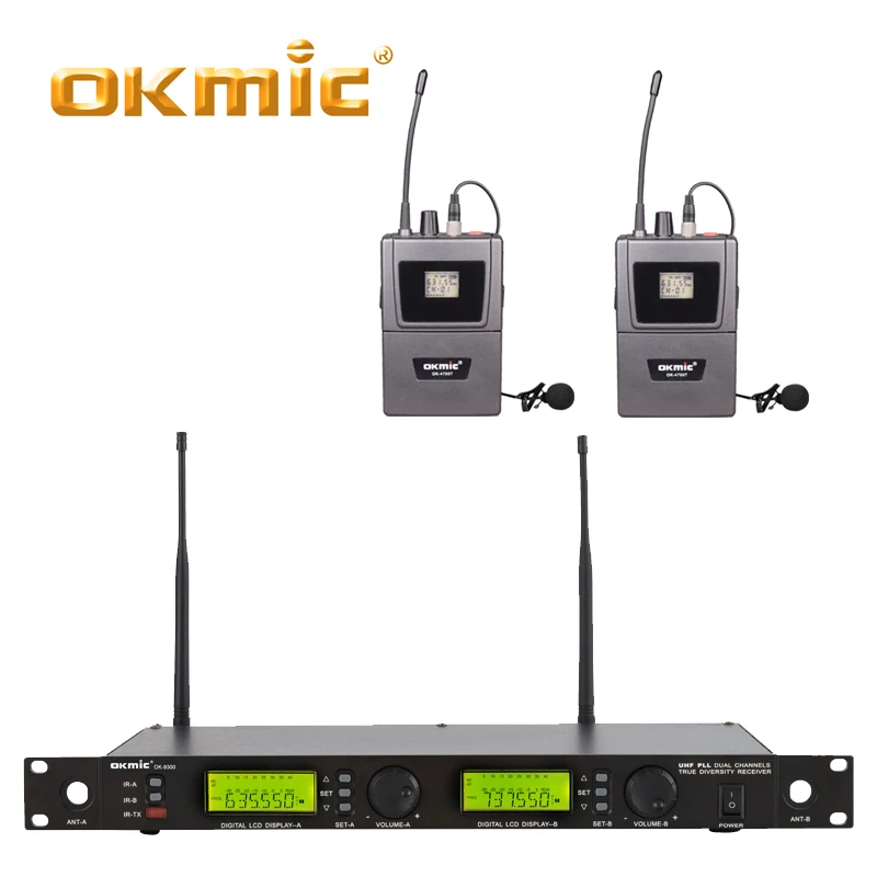 OKMIC OK-9300/4700 T петличный микрофон KTV открытый сценический караоке встречи UHF беспроводной микрофон система использовать расстояние 150 м - Цвет: 512-524 570-582MHz