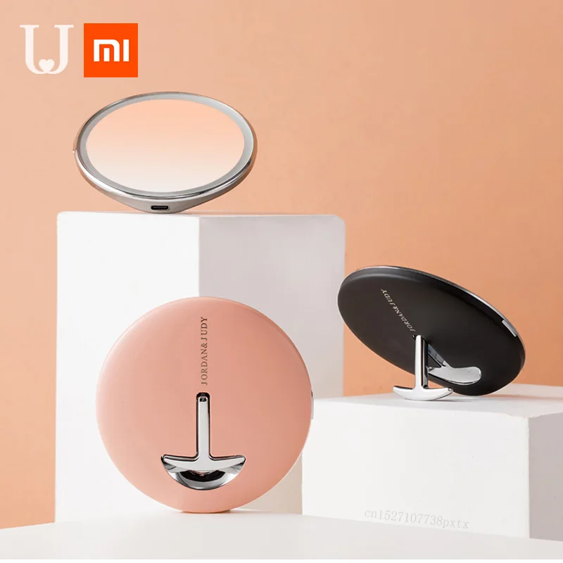 Xiaomi HD зеркало для макияжа с светодиодный Цвет освещения косметическое зеркало мини Портативный сенсорный Управление зондирования зеркало косметическое макияж Слишком