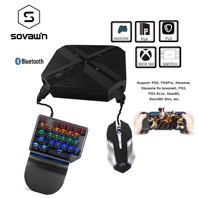 Sovawin Mk 01bluetooth Anschluss Tastatur Maus Konverter Handheld Gamepad Adapter Fur Schalter Xbox Ps4 Ps3 Einem Schalter Konverter Gamepads Aliexpress