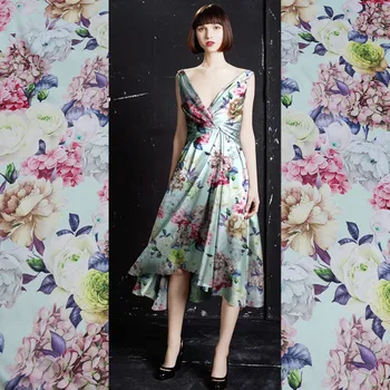 

Drape stretch silk satin fabric summer breathable dress pajamas silk fabric meter soft spandex fabric wholesale silk cloth