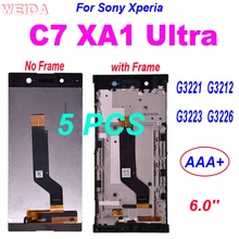 

5 PCS 6.0'' for Sony Xperia XA1 Ultra G3221 G3212 G3223 G3226 LCD Display Touch Screen Digitizer Assembly for Sony C7 LCD Frame