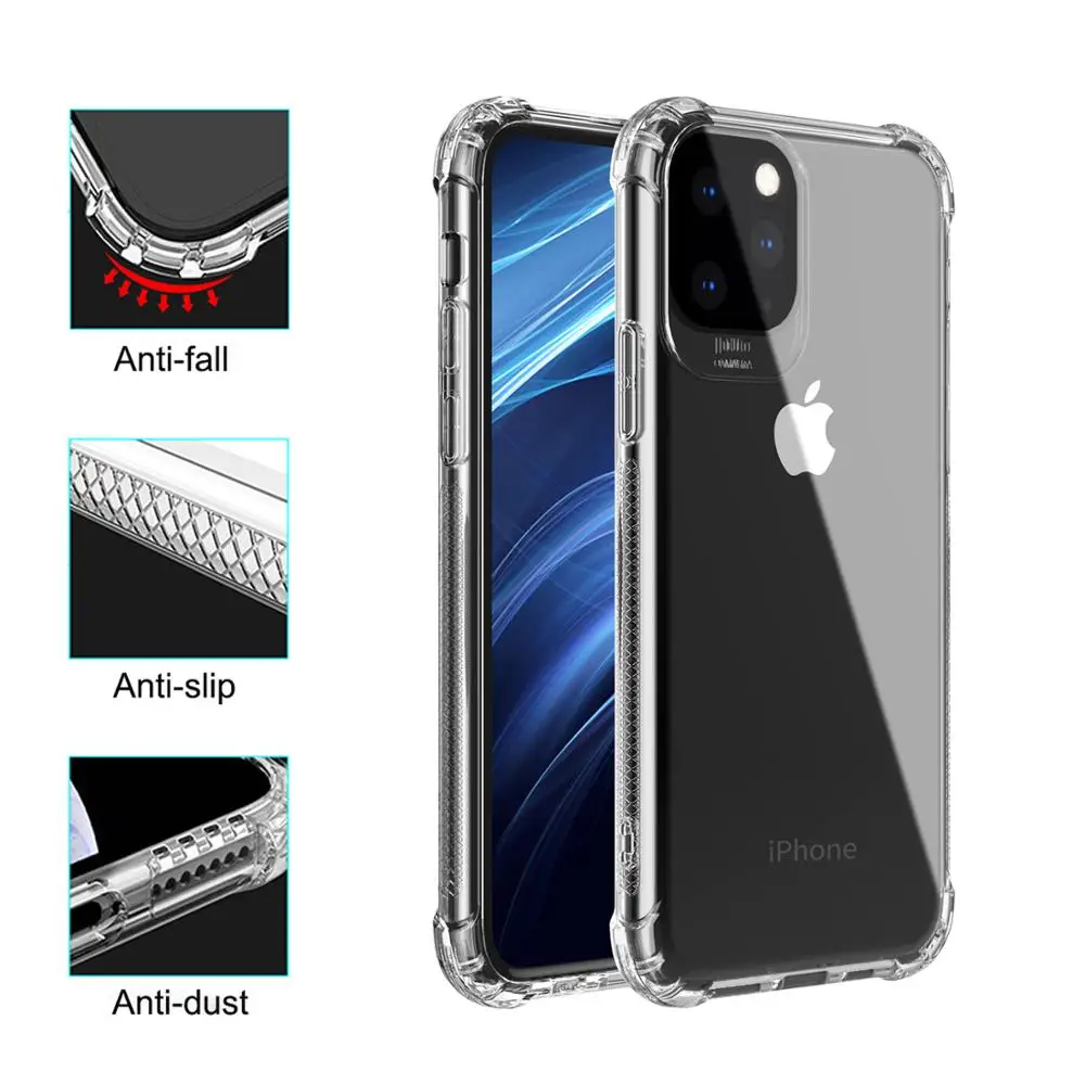 GOOYIYO анти-осенний Прозрачный чехол для телефона iPhone X XR XS Max мягкий TPU прозрачный 6 6S