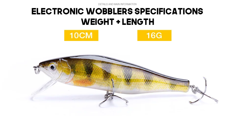 VTAVTA 10cm 16g Rechargeable Electric Fishing Lure Led Light Shake Floating Wobbler For Pike Fishing Artificial Hard Bait Minnow 013