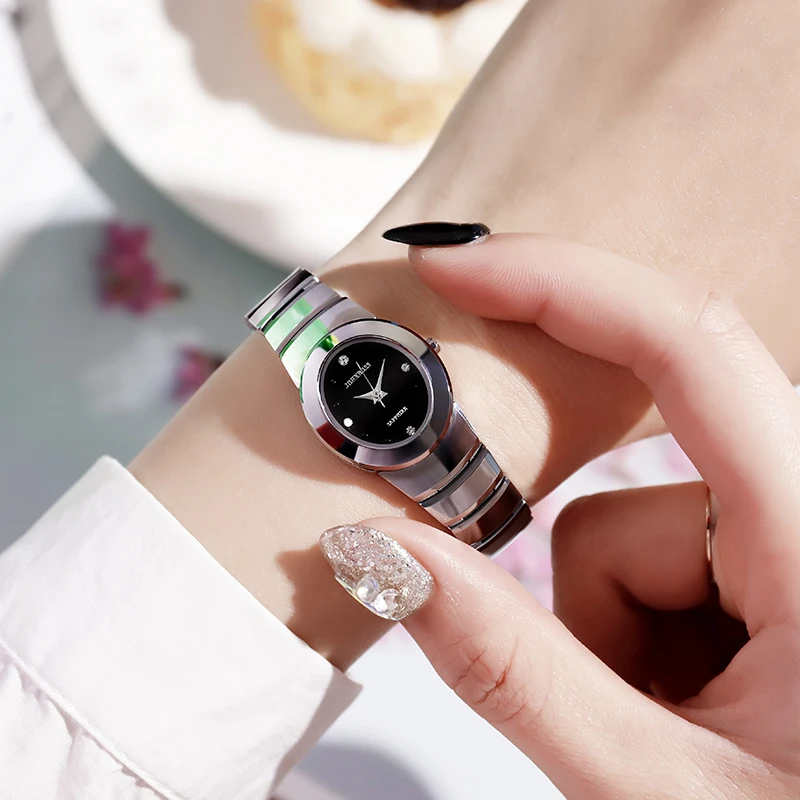 John Boss Tonneau Tungsten Steel Sapphire Crystal Watch Woman Simple Oval Classic Design Waterproof Watch Men Watch Couple