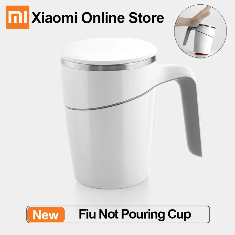 

Original Xiaomi Fiu 470ml Not Pouring Cup Innovation Magic Sucker Non-slip ABS Double Insulation 304 Stainless Smart Water Cup