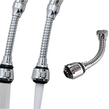 

Flexible Faucet Sprayer 360 Degree Sink Faucet Stainless Steel Sprayer Universal Tube Double Water Rotating Water Saving Device