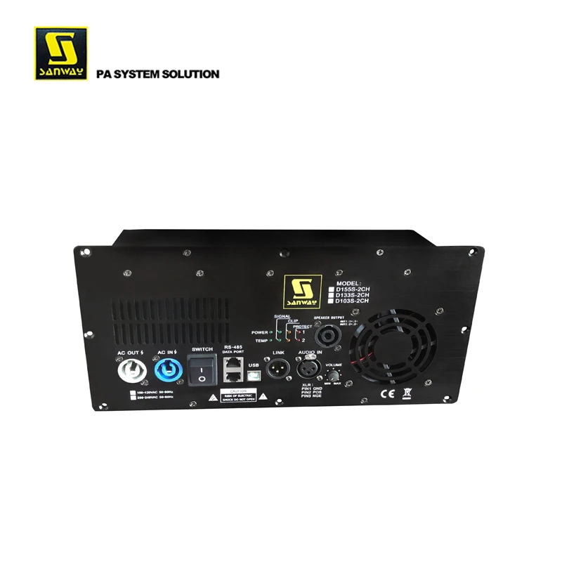 D155s2ch 1800w 700w Class D Amplifier Module For Active Speaker