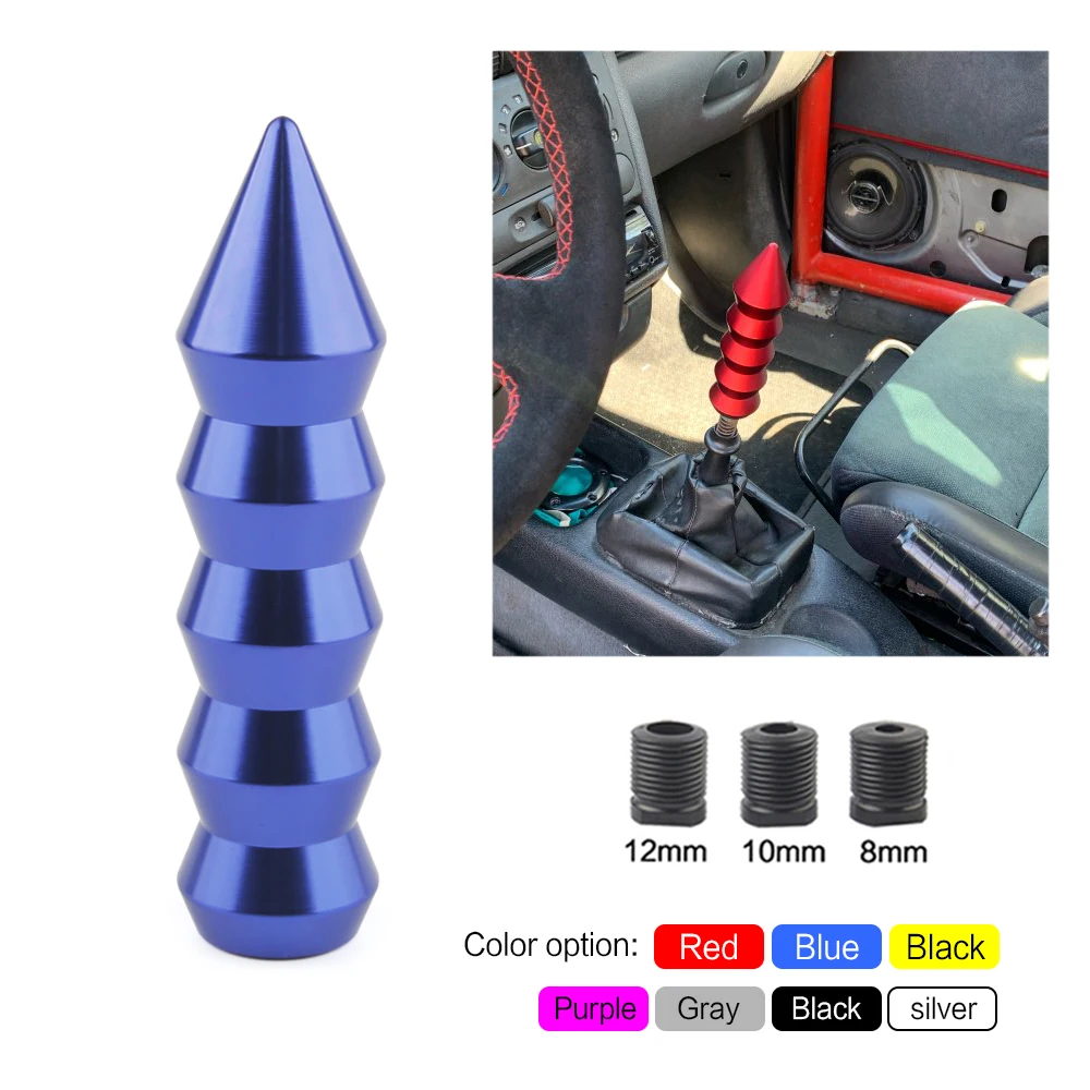 Universal Aluminum 146MM Gear Shift Knob Pointed End Cone Manual