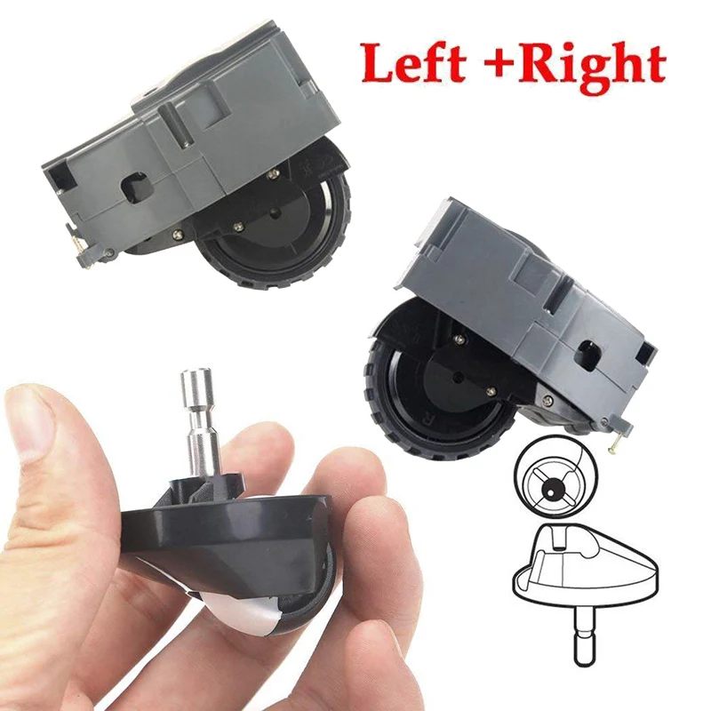 

Left Right Wheel Vacuum Cleaners Kit For Roomba IRobot 980 960 890 Parts Replacement Durable