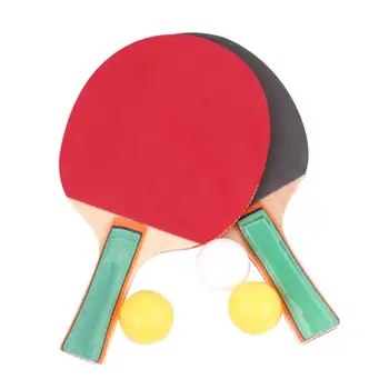

2pcs Table Tennis Racket Ping Pong Paddle Bat with 3 Balls Set for Beginner Adult Kid Student Training Set Supplies