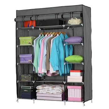 

Cloth Wardrobe Multi-function Wardrobe Fabric Folding Cloth Storage Cabinet DIY Assembly Easy Install Reinforcement Garderobe