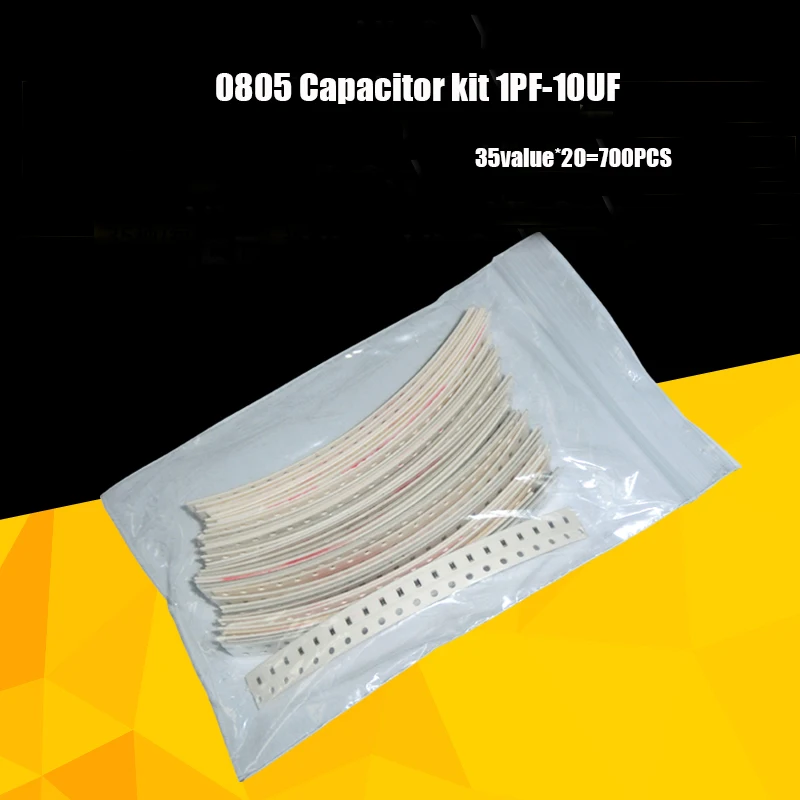 700 Stück 0805 1PF-10UF SMD-Kondensator-Set 0805 Kondensator-Sortiment Probe 0805 Kondensatorbuch für Kondensator-Kit – Detail 2