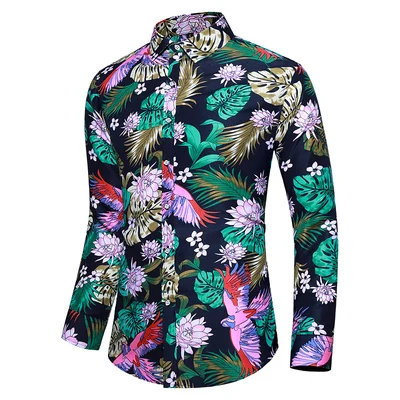 6XL 7XL повседневная мужская рубашка, осень, Новое поступление, индивидуальная, с принтом, с длинным рукавом, рубашки для мужчин, s, модная, большой размер, деловая, Офисная рубашка - Цвет: 12 C632