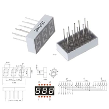 10 шт. светодиодный дисплей diugial трубка 0,25 дюймов 3 цифры красные часы 7 сегментов 2531AS 2531BS