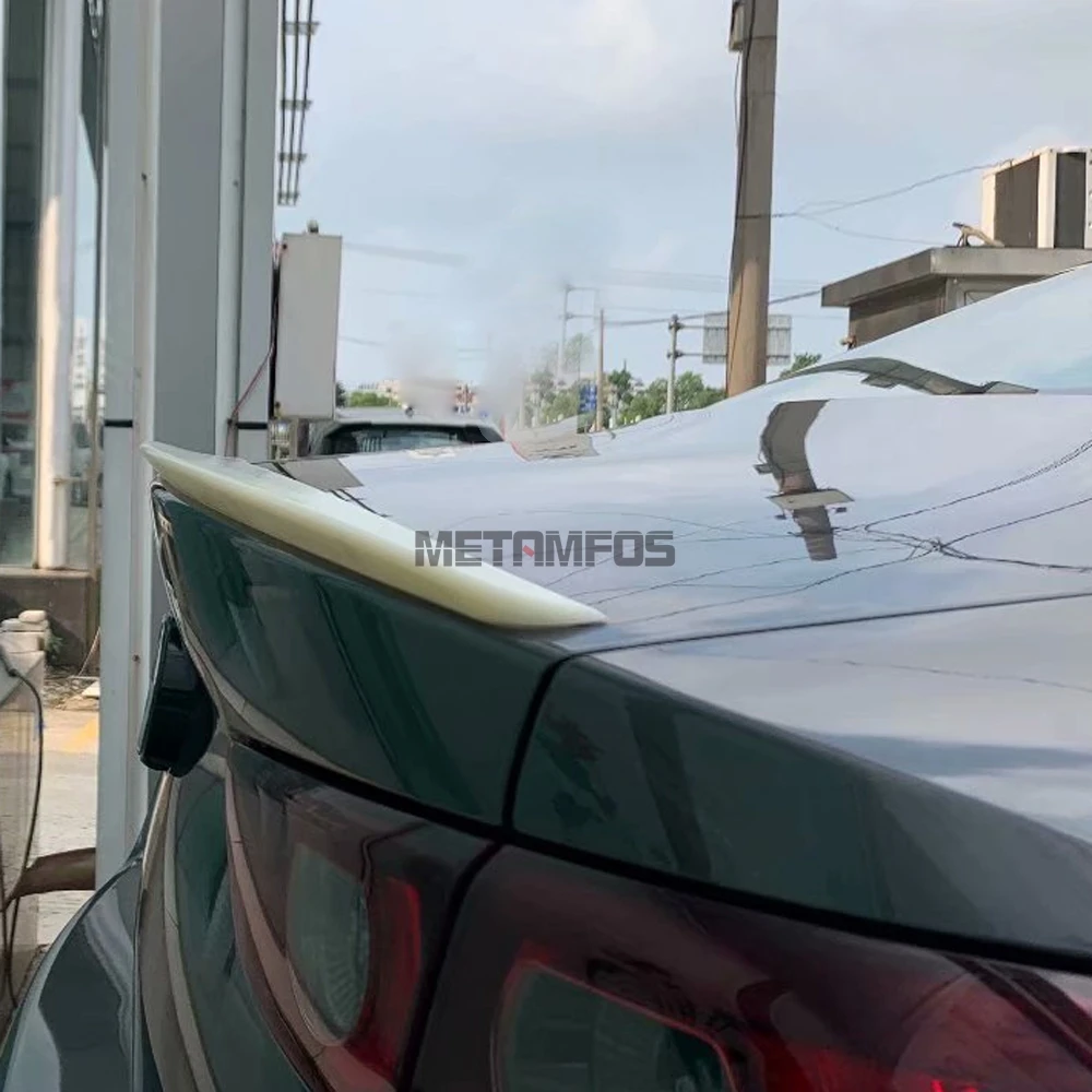 Для Mazda 3 M3 Axela седан карбоновое волокно хвост крыло стример спойлер полосы сопилер формовочная отделка внешние автомобильные аксессуары