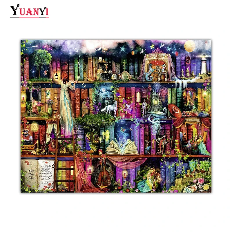 Алмазная мозаика 5D сделай сам картина из круглых страз полная вышивка волшебная