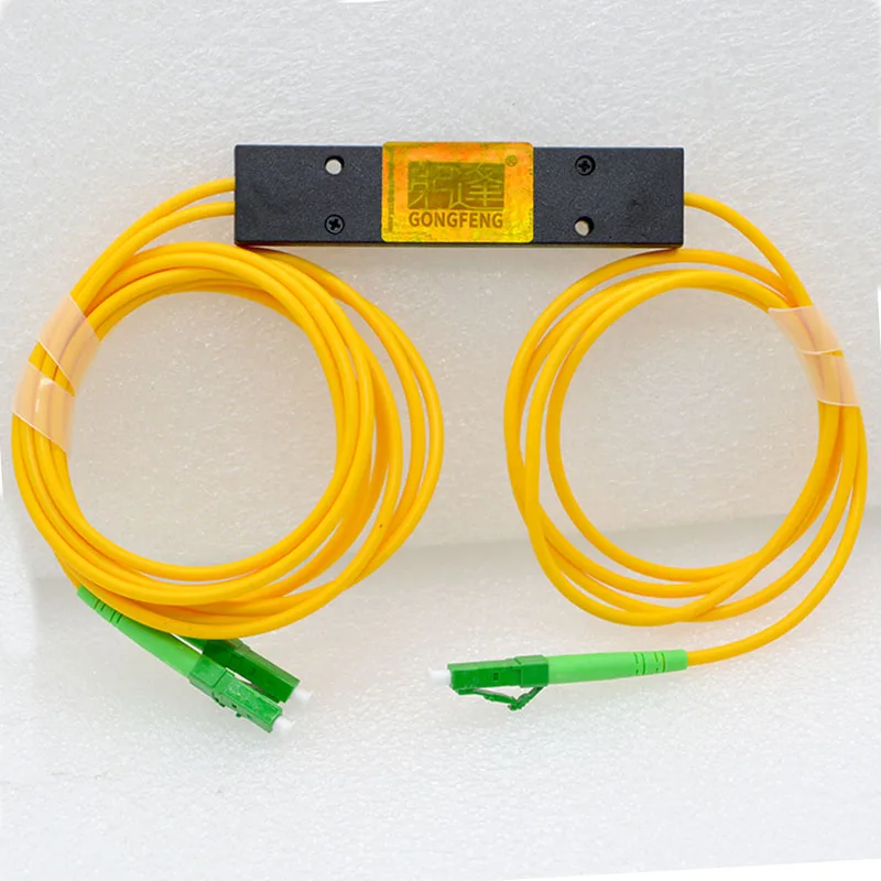

10pcs New LC/APC 1:2 Optical Fiber Splitter 50:50 Single Mode Taper Type Box FBT 1310~1550nm Fiber Optical Splitter Free Shippng