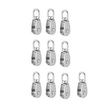 

Crane Pulley Block M15 Lifting Crane Swivel Hook single Pulley Block Hanging Wire Towing Wheel 10Pcs