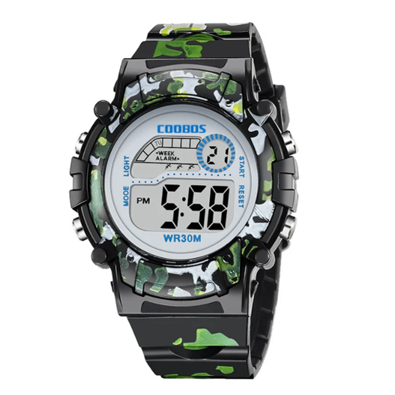 

LED Date Clock Multifunction Chidren Digital Watches Boys Girls Child Rubber Sports Electronic Wrist Watch Kids